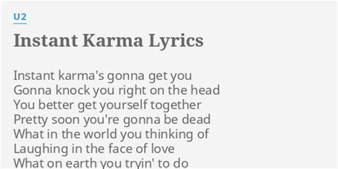 instant karma traduction|instant karma song meaning.